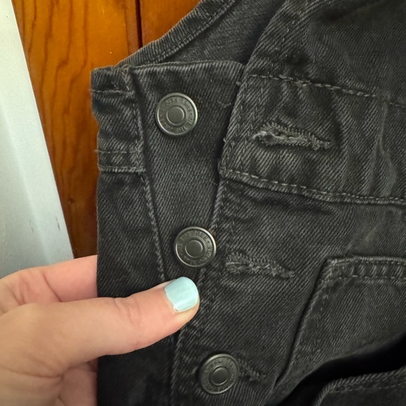 Free People We the Free Ziggy Denim Overalls in Black - Picture 6 of 7